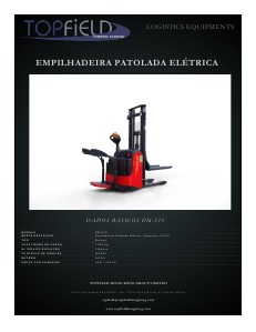 Empilhadeiras e Equipamentos de Logística EMPILHADEIRA PATOLADA ELÉTRICA