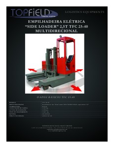 Empilhadeiras e Equipamentos de Logística EMPILHADEIRA SIDE LOADER MULTIDIRECIONAL ELÉTRICA