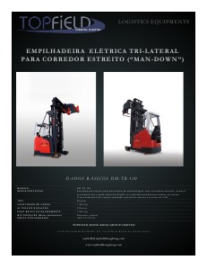 Empilhadeiras e Equipamentos de Logística EMPILHADEIRA ELÉTRICA TRI-LATERAL \