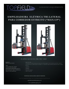 EMPILHADEIRA ELÉTRICA TRI-LATERAL \"MAN UP\"