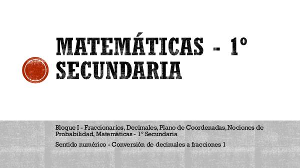 Matemáticas 1° Matemáticas 1°