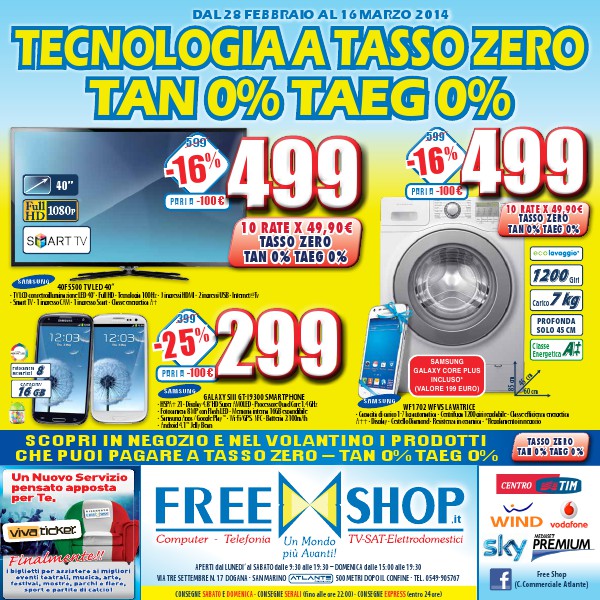 TECNOLOGIA  A TASSO ZERO TAN 0% TAEG 0%