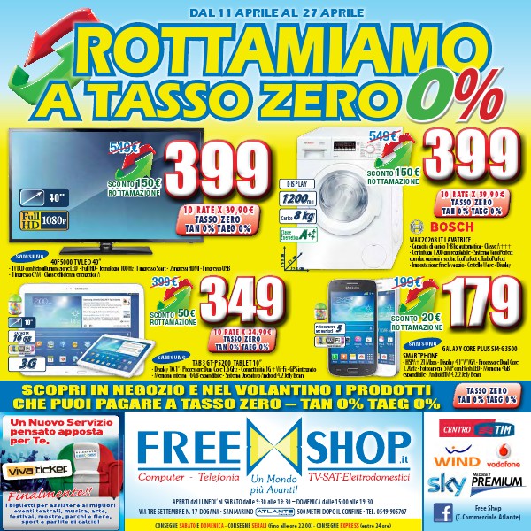 Freeshop Rottamiamo a Tasso Zero