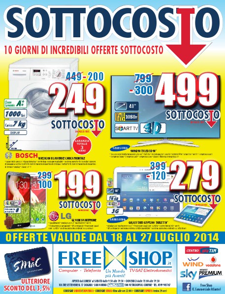 Freeshop Volantino Sottocosto