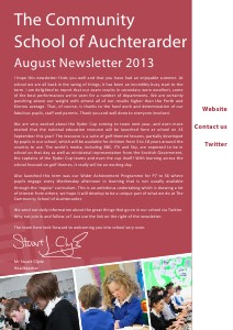 TCSoA School Newsletter September 2013