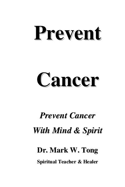 Spirituality Prevent Cancer Second Edition