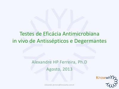 Avaliação de Eficácia Antimicrobiana in vivo