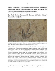 Gazelle : The Palestinian Biological Bulletin (ISSN 0178 – 6288)