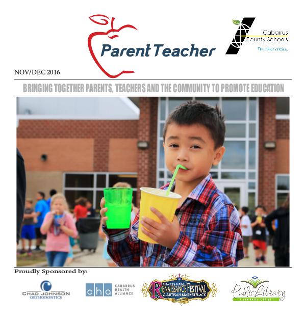 Parent Teacher Magazine Cabarrus County Schools Nov/Dec 2016