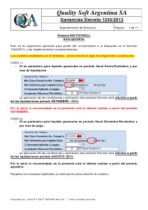 Sistema ISIS Instructivo de Aplicacion del Decreto 1242/2013