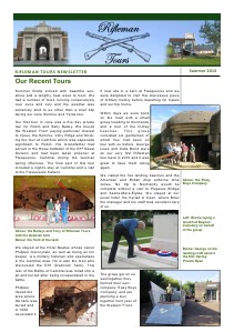 Rifleman Tours Newsletters Summer 2013