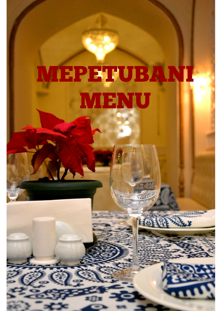 mepetubani menu