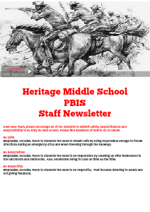 Heritage Middle PBIS Volume 1