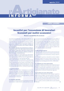 L'Artigianato Informa Agosto 2013