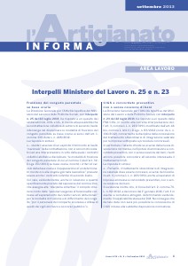 L'Artigianato Informa Settembre 2013