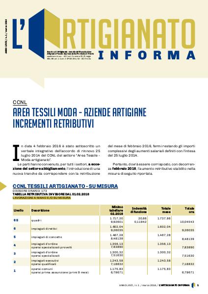 L'Artigianato Informa Marzo 2016