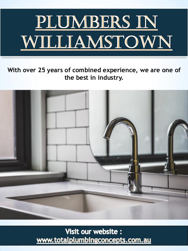 Plumbers In Williamstown