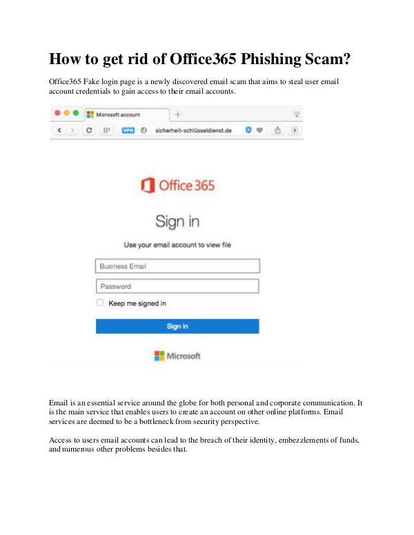 Office365 Phishing Scam Office365 Phishing Scam
