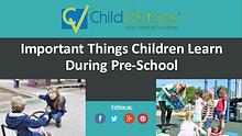 Important Skills Kids Learn During Preschool