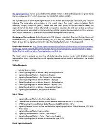 2025 Signaling Devices Market Forecast & Key Company Analysis