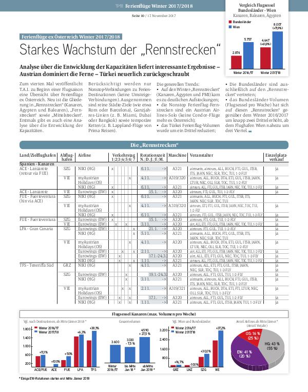 T.A.I. Specials T.A.I. Ferienflug-Timetable Winter 2017/18