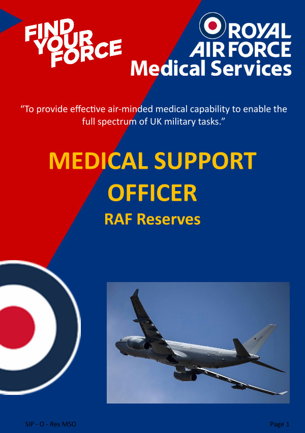 Medical Support Officer RAF Reserves