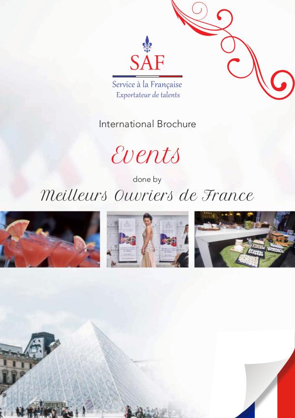 Service à la Française International Brochure Events done by Meilleurs Ouvriers de France