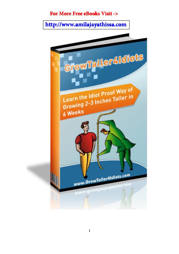 Get Grow Taller 4 Idiots Review PDF eBook Book Free