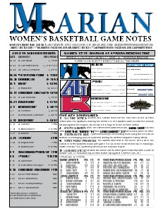 Women's Basketball Game Notes Volume 9