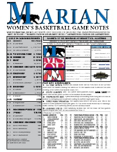 Women's Basketball Game Notes Volume 10