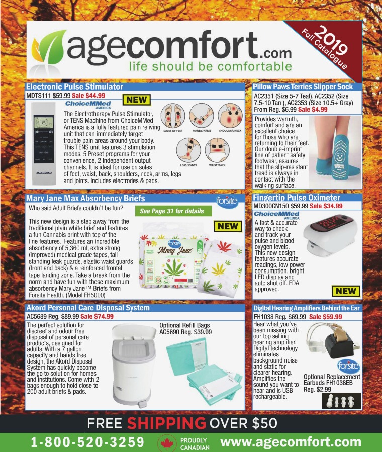 Age Comfort 2019 Fall Catalogue