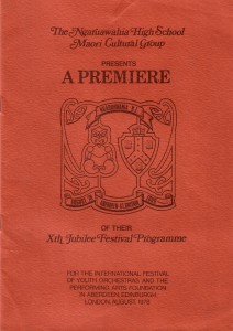 Ngaruawahia High School Yearbooks 2010-2012 NHS Kapa Haka UK Tour 1978 (Programme)