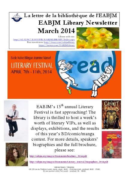 Library Newsletter March 2014