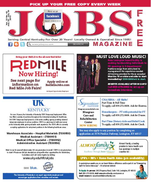 Jobs Magazine July 24 – 30, 2015