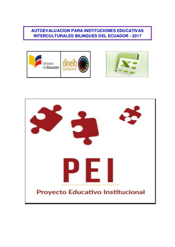 PEI 2017 Autoevaluación IEIBs Guillermo Andrade Proceso de autoevaluación institucional IEIBs