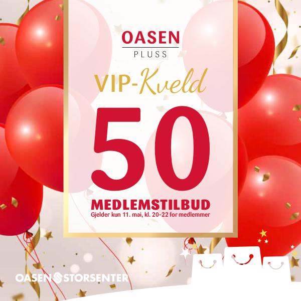 Medlemsdag - Oasen Storsenter Tilbudshefte - VIP kveld_ORG