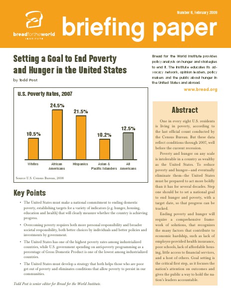 Briefing Papers Number 6, February 2009