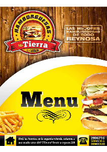 Menu Hamburguesas Mi Tierra (Agosto. 2013)