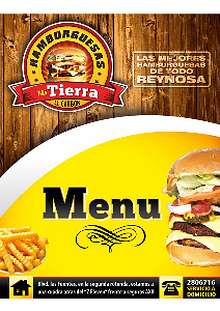 Menu Hamburguesas Mi Tierra