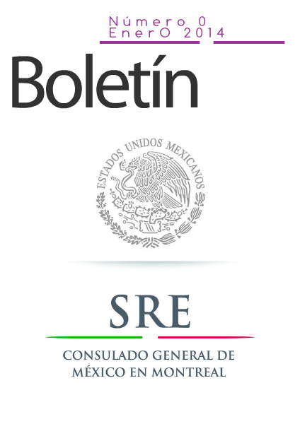 Boletin del Consulado General de Mexico en Montreal 2014