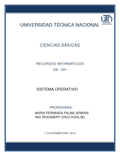 Sistema Operativo 2014