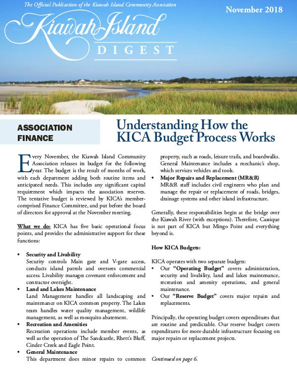 Kiawah Island Digest November Digest 2018