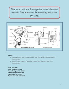 The International E-magazine on Adolescent Health; The Male and Female Reproductive Systems