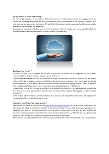 Le cloud gratuit, fiable et disponible