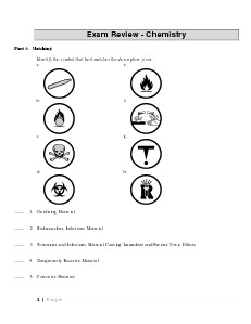 Grade 9 Science Chemistry Exam Review 2014