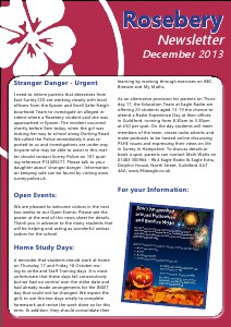 ROSEBERY NEWSLETTER DECEMBER 2013 XMAS