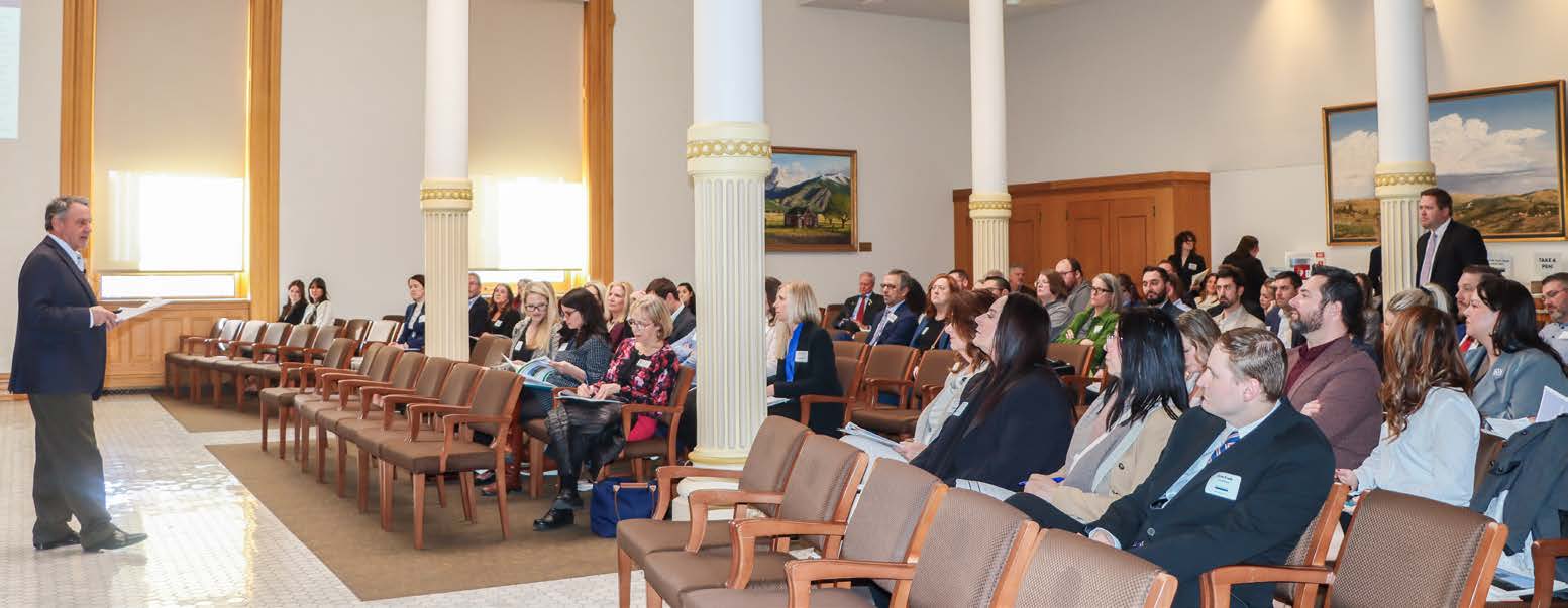 Drew Hamrick addressing a large audience of nearly 75 CAA members at the start of the day.