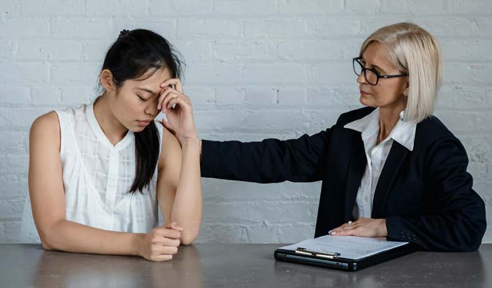 Colleagues discussing communication strategies