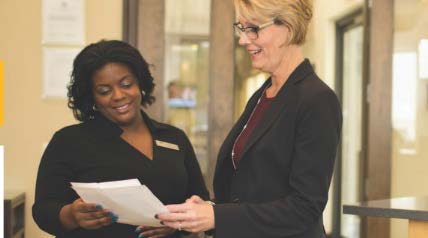 Professional property managers in office