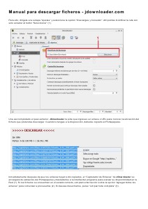 Guia de instalación de JDownloader Guia de instalación y uso de JDownloader